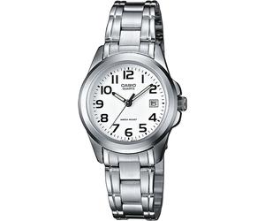 Quarzuhr, silber (edelstahlfarben), CASIO TIMELESS COLLECTION, Armbanduhren, Damen, Quarzuhr, Armbanduhr, Damenuhr, analog, Datum, Edelstahlarmband (18484437-0) edelstahlfarben