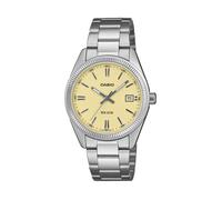 Quarzuhr, silber (edelstahlfarben, gelb), CASIO TIMELESS COLLECTION, Armbanduhren, Herren, Quarzuhr, Armbanduhr, Damenuhr, Herrenuhr, Edelstahlarmband, analog, Tag (27686647-0) edelstahlfarben, gelb