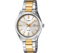 Quarzuhr, silber (edelstahlfarben, goldfarben, silberfarben), CASIO TIMELESS COLLECTION, Armbanduhren, Damen, silberfarben, Quarzuhr, Armbanduhr, Damenuhr, analog, Datum, Edelstahlarmband (14832437-0)
