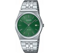 Quarzuhr, silber (edelstahlfarben, grasgrün), CASIO TIMELESS COLLECTION, Armbanduhren, Damen, Quarzuhr, Armbanduhr, Herrenuhr, Damenuhr, Jugendliche, Datum, Edelstahlarmband (30610413-0) edelstahlfarb
