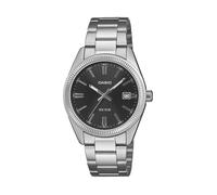 Quarzuhr, silber (edelstahlfarben, schwarz), CASIO TIMELESS COLLECTION, Armbanduhren, Herren, Quarzuhr, Armbanduhr, Damenuhr, Herrenuhr, Edelstahlarmband, analog, Tag (32522538-0) edelstahlfarben, sch
