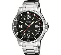 Quarzuhr, silber (silberfarben, schwarz), CASIO TIMELESS COLLECTION, Armbanduhren, Herren, Armbanduhr, Herrenuhr, Datum, bis 20 bar wasserdicht, Edelstahlarmband (48055817-0) silberfarben, schwarz