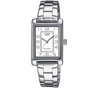 Quarzuhr, silber (silberfarben, weß), CASIO TIMELESS COLLECTION, Armbanduhren, Damen, Quarzuhr, Armbanduhr, Damenuhr, analog, Edelstahlarmband (37706837-0) silberfarben, weß
