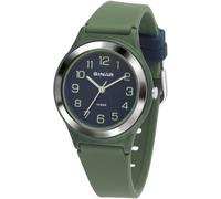 Quarzuhr SINAR, grün, Armbanduhren, Damen, Quarzuhr, Armbanduhr, Damenuhr,Jugendliche, Silikonarmband, bis 10 bar wasserd. (35209560-0) grün