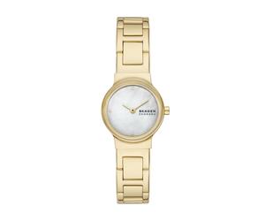 Quarzuhr SKAGEN "FREJA LILLE", gold (gelbgoldfarben, goldfarben), Armbanduhren, Damen, Quarzuhr, Armbanduhr, Damenuhr, Edelstahlarmband, analog (19658909-0) gelbgoldfarben, goldfarben
