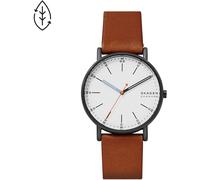 Quarzuhr SKAGEN "SIGNATUR", braun (cognacfarben), Armbanduhren, Damen, Quarzuhr, Armbanduhr, Herrenuhr, Damenuhr, analog, Lederarmband (35166357-0) cognacfarben