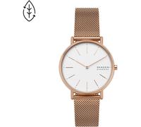 Quarzuhr SKAGEN "SIGNATUR", rosa (roségoldfarben), Armbanduhren, Damen, Quarzuhr, Armbanduhr, Damenuhr, Edelstahlarmband, analog (49893266-0) roségoldfarben