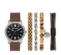 Quarzuhr SKECHERS "Beachy Stackable", braun, silberfarben, Armbanduhren, Herren, Quarzuhr, Armbanduhr, Herrenuhr, Ideal auch als Geschenk, analog (55617233-0) braun, silberfarben