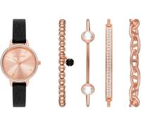 Quarzuhr SKECHERS "ELEVATED GLITZ SET", schwarz, Armbanduhren, Damen, Quarzuhr, Armbanduhr, Damenuhr, analog, Glassteine, Geschenkidee (44943266-0) schwarz