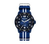 Quarzuhr SKECHERS "Maclay", blau, weiß, Armbanduhren, Herren, Quarzuhr, Armbanduhr, Herrenuhr, analog, Tag (82373663-0) blau, weiß