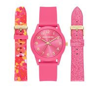 Quarzuhr SKECHERS "Printed Interchangeable Straps", pink, rosa, Armbanduhren, Damen, Quarzuhr, Armbanduhr, Damenuhr, Silikonarmband, Ideal auch als Geschenk, analog (56147220-0) pink, rosa