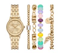 Quarzuhr SKECHERS "Rainbow Crystal Set", gelbgoldfarben, bunt, Armbanduhren, Damen, Quarzuhr, Armbanduhr, Damenuhr, Ideal auch als Geschenk, analog, Glassteine (27030368-0) gelbgoldfarben, bunt