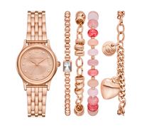 Quarzuhr SKECHERS "Rainbow Crystal Set", roségoldfarben, rosa, Armbanduhren, Damen, Quarzuhr, Armbanduhr, Damenuhr, Ideal auch als Geschenk, analog, Glassteine (92839737-0) roségoldfarben, rosa