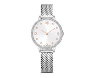 Quarzuhr SWAROVSKI "CLARICA", silberfarben, Armbanduhren, Damen, Quarzuhr, Armbanduhr, Damenuhr, Swiss Made, Edelstahlarmband, analog (35361435-0) silberfarben