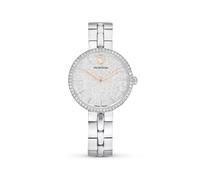 Quarzuhr SWAROVSKI "COSMOPOLITAN", rosa (silberfarben, roségoldfarben), Armbanduhren, Damen, Quarzuhr, Armbanduhr, Damenuhr, Swiss Made, Edelstahlarmband, analog (27229037-0) silberfarben, roségoldfar