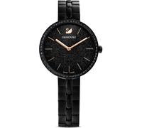 Quarzuhr SWAROVSKI "COSMOPOLITAN", schwarz, Armbanduhren, Damen, Quarzuhr, Armbanduhr, Damenuhr, Swarovski-Kristalle, Swiss Made (81611063-0) schwarz