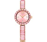 Quarzuhr SWAROVSKI "MATRIX BANGLE", gold (rosa, roségoldfarben), Armbanduhren, Damen, Quarzuhr, Armbanduhr, Damenuhr, analog, Swarovski-Kristalle, Swiss Made (16613111-0) rosa, roségoldfarben
