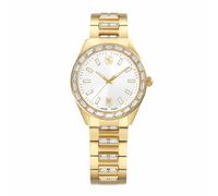 Quarzuhr SWAROVSKI "MATRIX", goldfarben, Armbanduhren, Damen, Quarzuhr, Armbanduhr, Damenuhr, Swiss Made, Edelstahlarmband, analog (81078111-0) goldfarben