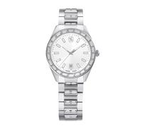Matrix date Uhr, Schweizer Produktion, Metallarmband, Silberfarben, Edelstahl OS