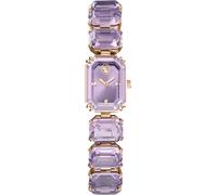 Quarzuhr SWAROVSKI "MILLENIA", gold (lila, roségoldfarben), Armbanduhren, Damen, Quarzuhr, Armbanduhr, Damenuhr, Swiss Made, Edelstahlarmband, analog (55919823-0) lila, roségoldfarben