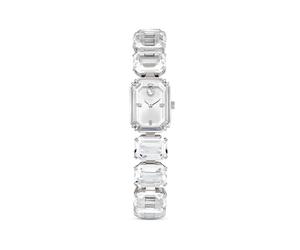 Quarzuhr SWAROVSKI "MILLENIA", silber (silberfarben), Armbanduhren, Damen, Quarzuhr, Armbanduhr, Damenuhr, Edelstahlarmband, analog, Swarovski-Kristalle (36012331-0) silberfarben