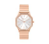 Quarzuhr TAMARIS, rosa (roségoldfarben), Armbanduhren, Damen, Quarzuhr, Armbanduhr, Damenuhr, Edelstahlarmband, analog, Zirkonia (synth.) (90427601-0) roségoldfarben