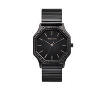 Quarzuhr TAMARIS, schwarz, Armbanduhren, Damen, Quarzuhr, Armbanduhr, Damenuhr, Edelstahlarmband, analog, Zirkonia (synth.) (40729733-0) schwarz