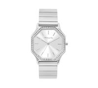 Quarzuhr TAMARIS, silber (silberfarben), Armbanduhren, Damen, Quarzuhr, Armbanduhr, Damenuhr, Edelstahlarmband, analog, Zirkonia (synth.) (44135150-0) silberfarben