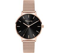 Quarzuhr TAMARIS "TT-0003-MQ", rosa (goldfarben, schwarz), Armbanduhren, Damen, Quarzuhr, Armbanduhr, Damenuhr, Edelstahlarmband, analog (15570716-0) goldfarben, schwarz