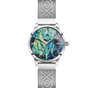 Quarzuhr THOMAS SABO "ARIZONA SPIRIT ABALONE", silber (silberfarben), Armbanduhren, Damen, Quarzuhr, Armbanduhr, Damenuhr, Hämatit-Stein auf der Krone, Abalone-Perlmutt (16599325-0)