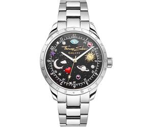 Quarzuhr THOMAS SABO "COSMIC AMULET", silber (silberfarben), Armbanduhren, Damen, Quarzuhr, Armbanduhr, Damenuhr, Zirkonia, Herz, Mond, Sterne, Edelstahlarmband (60221857-0) silberfarben