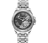 Quarzuhr THOMAS SABO "DIVINE FLOWER", silber (silberfarben), Armbanduhren, Damen, Quarzuhr, Armbanduhr, Damenuhr, Edelstahlarmband, Tag, Blumen, Zirkonia (synth.) (48187255-0)