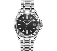 Quarzuhr THOMAS SABO "DIVINE", silber (silberfarben, schwarz), Armbanduhren, Damen, Quarzuhr, Armbanduhr, Damenuhr, Datum, Mineralglas mit Saphirbeschichtung (14885925-0)