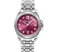 Quarzuhr THOMAS SABO "DIVINE", silber (silberfarben, weinrot), Armbanduhren, Damen, Quarzuhr, Armbanduhr,Damenuhr,Mineralglas m. Saphirbeschichtung,Edelstahlarmband (15824658-0)