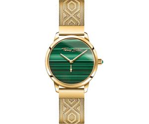 Quarzuhr THOMAS SABO "GARDEN SPIRIT", gold (goldfarben, malachit), Armbanduhren, Damen, Quarzuhr, Armbanduhr, Damenuhr, Zifferblatt aus Malachit, Edelstahlarmband (34356900-0) goldfarben, malachit