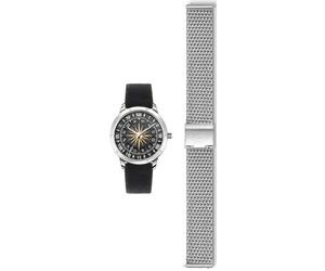 Quarzuhr THOMAS SABO "GLAM SPIRIT ASTRO", schwarz (schwarz, silberfarben), Armbanduhren, Damen, Quarzuhr, Armbanduhr,Damen, ideal auch als Geschenk, Sternzeichen, Sterne, Astro (54227842-0) schwarz, s