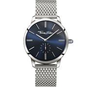 Quarzuhr THOMAS SABO "GLAM SPIRIT", silber (silberfarben, dunkelblau), Armbanduhren, Damen, Armbanduhr, Damenuhr, Mineralglas mit Saphirbeschichtung (96146014-0) silberfarben, dunkelblau