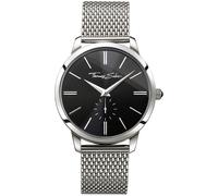 Quarzuhr THOMAS SABO "REBEL SPIRIT", silber (silberfarben), Armbanduhren, Herren, Quarzuhr, Armbanduhr, Herrenuhr, Mineralglas mit Saphirbeschichtung, Onyx-Steine (57674357-0)