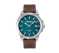 Quarzuhr TIMBERLAND "Mohegan", dunkelbraun, blau, Armbanduhren, Herren, Quarzuhr, Armbanduhr, Herrenuhr, Lederarmband, analog, Tag (29882123-0)