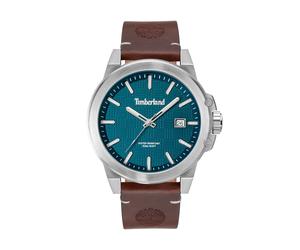 Quarzuhr TIMBERLAND "Mohegan", dunkelbraun, blau, Armbanduhren, Herren, Quarzuhr, Armbanduhr, Herrenuhr, Lederarmband, analog, Tag (29882123-0) dunkelbraun, blau
