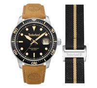 Quarzuhr TIMBERLAND "Peatfield", hellbraun, schwarz, Armbanduhren, Herren, Quarzuhr, Armbanduhr, Herrenuhr, Lederarmband, Ideal auch als Geschenk, analog (88957133-0)