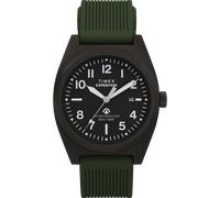 Quarzuhr TIMEX "CAPSTONE", grün (khaki), Armbanduhren, Damen, Quarzuhr, Armbanduhr, Herrenuhr, Silikonarmband, Datum, Leuchtzeiger (36714305-0) khaki