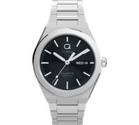 Quarzuhr TIMEX "CONTINENTAL", silber (silberfarben), Armbanduhren, Herren, Quarzuhr, Armbanduhr, Herrenuhr, Edelstahlarmband, Datum, Leuchtzeiger (79079811-0) silberfarben