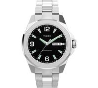 Quarzuhr TIMEX "ESSEX", silber (silberfarben), Armbanduhren, Herren, Quarzuhr, Armbanduhr, Herrenuhr,Edelstahlarmband,Datum, Leuchtzeiger (76158803-0) silberfarben