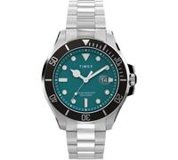 Quarzuhr TIMEX "HARBORSIDE COAST", silber (silberfarben), Armbanduhren, Herren, Quarzuhr, Armbanduhr, Herrenuhr, Datum, Leuchtzeiger, Mineralglas, analog (40138947-0) silberfarben