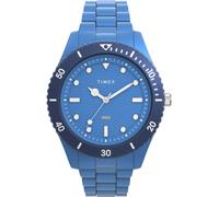 Quarzuhr TIMEX "LEGACY 42 mm", blau (hellblau), Armbanduhren, Herren, Quarzuhr, Armbanduhr, Herrenuhr,Kunststoffarmband, Leuchtzeiger (23004060-0)