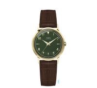 Quarzuhr TIMEX "MARLIN", braun (dunkelbraun, grün), Armbanduhren, Damen, Quarzuhr, Armbanduhr, Damenuhr, Lederarmband, Leuchtzeiger (28451235-0) dunkelbraun, grün