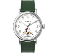 Quarzuhr TIMEX "PEANUTS WATERBURY STANDARD", grün, Armbanduhren, Damen, Quarzuhr, Armbanduhr, Herrenuhr, Damenuhr,Kunststoffarmband, Leuchtzeiger (67634946-0) grün