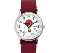 Quarzuhr TIMEX "PEANUTS WEEKENDER", rot, Armbanduhren, Damen, Quarzuhr, Armbanduhr, Damenuhr,Textilarmband,analog (28278441-0) rot