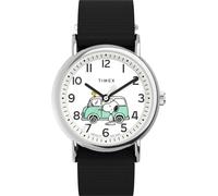 Quarzuhr TIMEX "PEANUTS WEEKENDER", schwarz, Armbanduhren, Damen, Quarzuhr, Armbanduhr, Damenuhr,Textilarmband,analog (50056955-0) schwarz